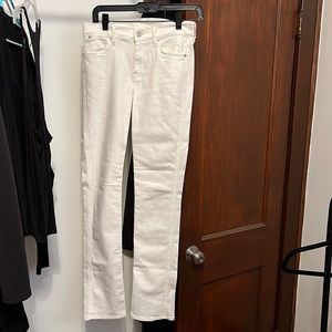 7 For All Mankind® The Modern Straight White 27 pants mid-rise